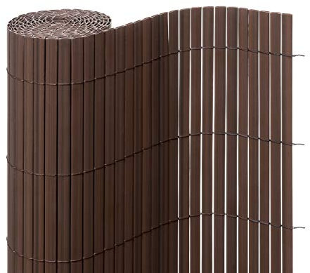 Ventanara® Sichtschutzmatte PVC Sichtschutzzaun Sichtschutz Windschutz für Garten Balkon Terrasse (120 x 300 cm, Braun)