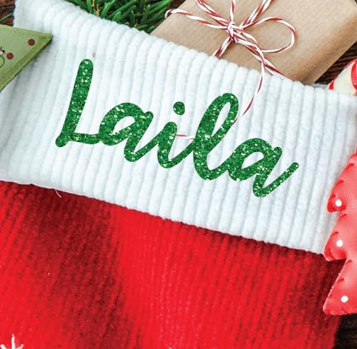 Custom Iron-On Name Decal for Christmas Stockings, Personalized Iron-On Name Decal for Christmas Sacks, DIY Ornaments for Christmas Costumes