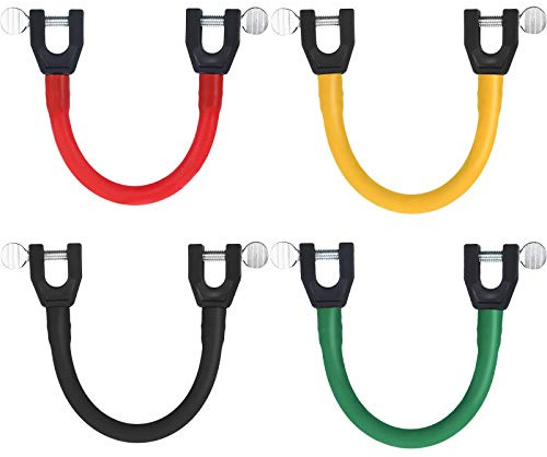 Skylety 4 Pieces Ski Tip Connector Trainer Skiing Training Wedge Aid for Beginners Snow Training, Assorted Colors(Red, Yellow, Green, Black)
