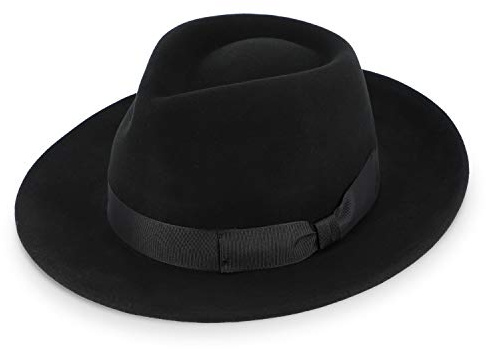 fiebig Kaschmir Fedora Filzhut | Wollfilzhut mit Cashmere für Damen und Herren | Angenehmer Sitz im Sommer und Winter | Bogarthut Made in Italy