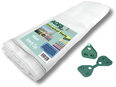 Set AGRIplus Sandkastennetz mit Butterfly Clips - Sandkastenabdeckung (300 x 250 cm + 20 Butterfly Clips)