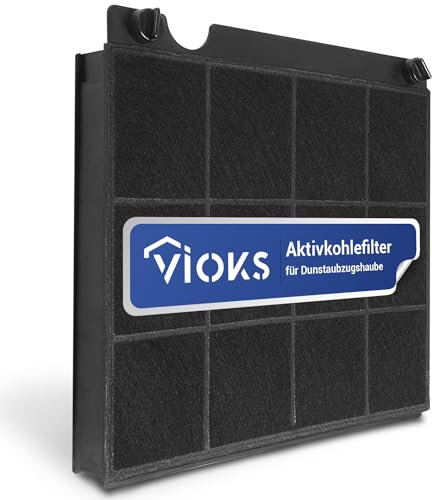 VIOKS Kohlefilter Dunstabzugshaube 225x210mm Ersatz für Elica Model15 Wpro 484000008575 CHF15/1 Type15 MCFE01 902980045/6 197465 AH040 FCH160 Candy 49019595 9029793818 Aktivkohlefilter