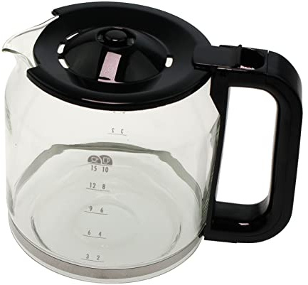 Glass jug compatible with/replacement part for DeLonghi SX1043 ICM15210 ICM15210.1 ICM15211 coffee machines