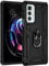 BestST Coque pour Motorola Moto Edge 20 Pro + HD Verre trempé, étui Protection TPU/PC Souple Durable avec Support de 360° Rotation Anneau Antichoc Armor Box Coque, Noir