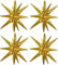 Toniful 4 Pcs 22inch 4D Gold Starburst Kegel Mylar Ballons 14Point Star Ballons Explosion Star Folie Ballons für Party Supplies Hintergrund Weihnachten, Neujahr, Geburtstag, Hochzeit, Fotokabine