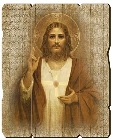 Bild aus Holz Heiligstes Herz Jesu