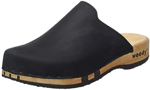 Woody Damen Lea Holzschuh, Schwarz, 41 EU