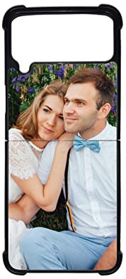 Personalised for Samsung Galaxy Z flip 4 phone case Design Your Own Photo Image TPU Bumper Slim Cover Case cover Black