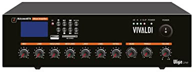 Vivaldi Ulisse MA5060BTK - Mixer amplificato compatto 60W con player integrato per l'ascolto di sorgenti WiFi/radio FM / MP3 USB/SD/Bluetooth