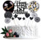 Jxuzh Tortendeko 55. Geburtstag Schwarz - Kuchen Topper Cake Topper Kuchendeko Happy Birthday - Deko für Männer und Frauen