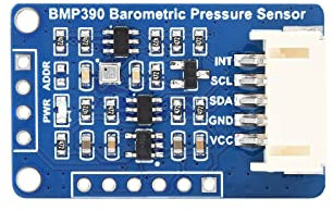 Waveshare BMP390 Barometrischer Drucksensor-Motherboard, Hochpräziser Barometrischer Druck/Altitude/Temperatur-Sensor, Niedriger Energieverbrauch, für Altitude Tracking, für Raspberry Pi/Pico / ESP32