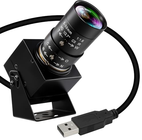 IFWAETR 4K-USB-Kamera mit IMX415-Bildsensor, 5–50 mm, 10-faches, optisches manuelles Zoom-Objektiv, USB-Webcam, 2160P, Ultra-HD, Nahaufnahme-Webkamera, verstellbare Brennweite, Nano, Raspberry Pi