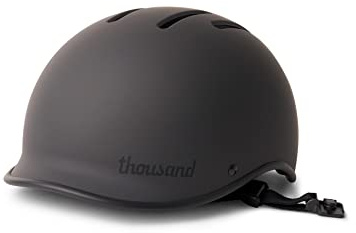 Thousand Casco bicicleta adulto Heritage – Casco mtb uomo ventilato con sistema antifurto PopLock – Ideale per bicicletta urbana, skate o pattini per uomini e donne – Heritage 2.0 Stealth Black, L