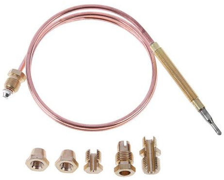 POFET Gasherd-Adapter, Temperaturfühler-Set, fünf Sets, Ofenheizung, universelles Thermoelement, Flammendurchschlagschutz, 900 mm