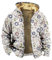 KONG JIMFAN Winterjacke Herren White Hoodie Ärmellose Jacke Herren College Jacken Männer Fliegerjacke Herren Jacken Herren Kochjacke Herren Wasserdichte Regenjacke Silberne Jacke(White,7XL)