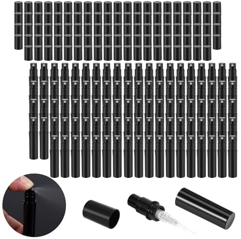Gaqnzjx 100Pcs / Lot 2Ml Schwarz Plastic ParfüM SprüHflasche Probe Sprayer ZerstäUber ParfüM Flasche