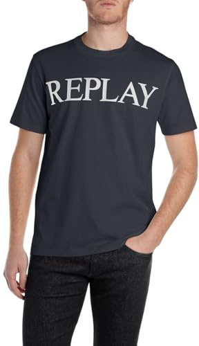 Replay Herren T-Shirt Kurzarm Rundhalsausschnitt