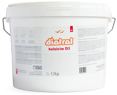 Diotrol Holzleim D3 (12 kg) – Gebrauchsfertiger 1K-Holzleim für Innen & Außen in Profiqualität – Alle Holzarten – Hochbeständig + Wasserfest + Verfärbungsfrei