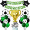 Fussball Geburtstag Deko, Luftballon Geburtstag Grün Fußball Deko, Geburtstagsdeko Jungen Fußball, Fußball Folienballon Champion Trophäe Ballon Set für Fussball Party Kindergeburtstag
