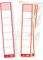 itenga 10x Ordneretiketten SCHMAL Ordnerrückenschild für schmale Ordner I Aufkleber für Ordnerrücken selbstklebend aus Haftpapier 3,6x19cm (rot)