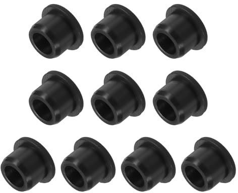 sourcing map 10 PCS Silicone Stopper Replacement Plug for Salt Shakers, 3/5in(14mm) Reusable Salt Shakers Hollow Stopper Sealing Plug for Flower Pot Pipe Bottle, Black
