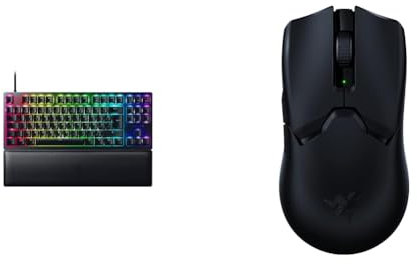 Razer Huntsman V2 Tenkeyless - Clavier Gamer Optique Clavier AZERTY | Noir & Viper V2 Pro - Souris Gaming Esports sans Fil Ultra Légère de 58g Noir