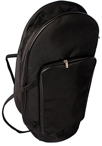 Tragbare Tasche aus Oxford-Stoff mit Riemen, Gewicht, Tuba-Gigbags, professionelles Design für französisches Tenorhorn, gepolsterter Aufbewahrungsrucksack, große Kapazität, Schwarz