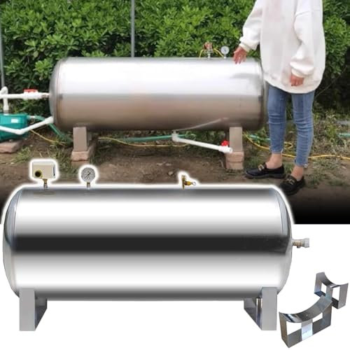 Vaso de expansión Tanque de presión de agua para pozo horizontal - Tanque de almacenamiento de agua presurizado de acero inoxidable para bomba de pozo 100, 160, 200, 250 y 300 L, kit de montaje(200L/5