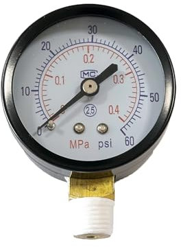 ACA Swimming Pool Filter Pressure Gauge 0-60 psi Compatible with Sand and D.E. Filter Replace ECX270861