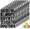 JJUNW 10 Blatt Buchstaben Zahlen Aufkleber Kit, 5cm Zahlen Buchstaben zum Aufkleben, Selbstklebend Wasserfeste Vinyl Alphabet Nummer Sticker für DIY Scrapbook Kunsthandwerk Karte Grußkarte(Schwarz)