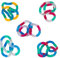 GWAWG 5 Stück Tangle Fidget Toys Stressabbau Twister Spielzeug Stimulieren und Still für Kinder und Erwachsene(Transparent)
