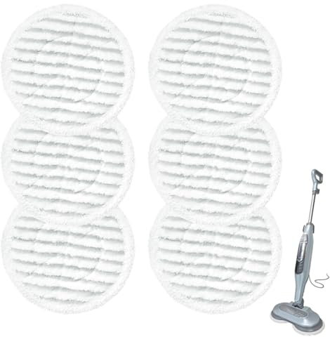 Ortviai 6 PCS Replacement Steam Mop Pads for Shark S6002uk S7201uk, Reusable Steam & Scrub All-In-One Cleaning Pads, for Shark Steam Mop Replacement Pads, for All Sealed Hard Floors