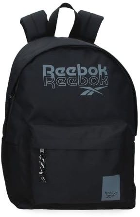 Reebok ONA, Schulrucksack, Rucksack aus Polyester, breite Träger, ergonomisch und gepolstert, Verschiedene Fächer, von Joumma Bags, Schwarz, Talla única, Rucksack Größe 45