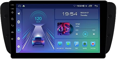 JUNHUA Autoradio für SEAT Ibiza 6j IV 2008-2014 Car Stereo mit Navi Bluetooth GPS Navigation Unterstützt Wireless Carplay Android Auto WiFi DSP USB (Radio für SEAT Ibiza)
