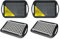 Zuvo 2Pcs Anti-Slip Food Serving Tray with Handles, Multipurpose Non-Slic Dinner/Drinks Serving Trays with High Grip Rubber, Ideal for All Homes (Grey) (Pack of 2)