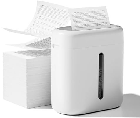 Aktenvernichter Für Den Heimgebrauch, 6 Blatt Kreuzschnitt, Automatisches Zerkleinern Von Papier Auf Dem Schreibtisch, 15 L Kleiner Aktenvernichter Fürs Büro, Stausicher, Sicherheitsstufe P4