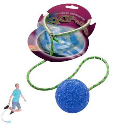 Playlearn Ankle Swing ball Skip Ball for Kids - Skip Ankle Ball Hopper Game Toy Gifts for 3 4 5 6 7 8 9 10 Year Old Boys Girls - Skipping Toy for Outdoor Garden Games for Kids