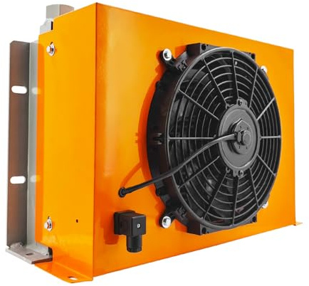 Censeanku AH1417T-CA Refroidisseur d'huile hydraulique DC24V 150L/min Ventilateur 2MPa 120W Refroidisseur d'air hydraulique Refroidisseur d'air refroidi à l'air Radiateur à huile Dissipation de la