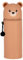 PUSHI Store Trousse Ecole 2 en 1 en Silicone Souple Kawaii Porte-Plume, Fermeture Eclair en Silicone, Ours Pochette de Stylo, Crayons, Marqueurs, Étui pour Fournitures Scolaires de Grande capacité