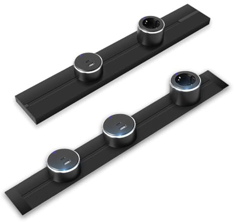 Luxus-Time Flexibles Steckdosen & USB Schienensystem Stromschiene modular Aufputz Unterputz Power Track Aufbauschiene (Steckdosen Modul)