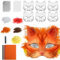 Katzenmasken zum Basteln – Set aus Materialien für Maske der Jungfraukatze, Künstlerbedarf mit Stoff und Filz für Kostüm, Party, Maskerade, Cosplay, Karneval