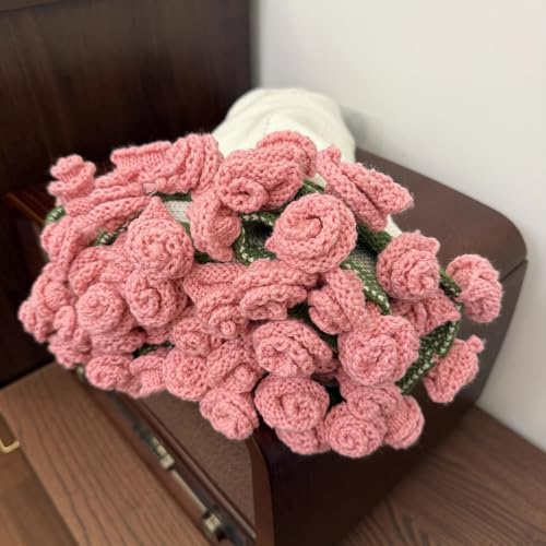 Bouquet Blanket, Soft Floral Crochet Flower Blankets, Flower Blanket DIY Assembly, Flower Bouquet Blanket Material Kit, Bouquet Blankets Handmade Crochet Flowers (A)