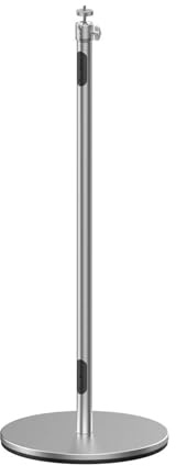 Projector Stand, Universeller Projektor-Bodenständer mit 1/4-Zoll-Gimbal, 5 kg Tragfähigkeit, 360-Grad-Drehhalterung aus Aluminiumlegierung,Parts(Silver 22-82cm)