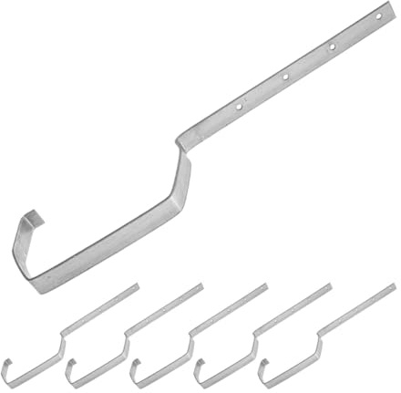 GOOHOCHY Iron Gutter Brackets 6 Pcs Metal Roof Support Heavy Duty Seamless Connection for Efficient Rainwater Drainage and Sag Prevention