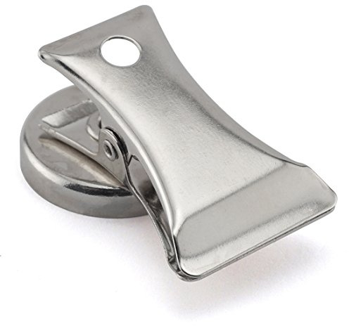 Magnet Source-7219 Chrome Plated Magnet Base With Clip, 1 Diameter (Pack of 2)