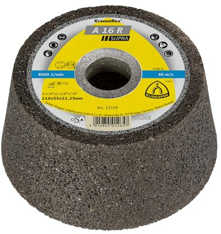 Klingspor 13729 A 16 R Topfschleifscheibe, Supra 110X55X22,23 Verpackungseinheit 6