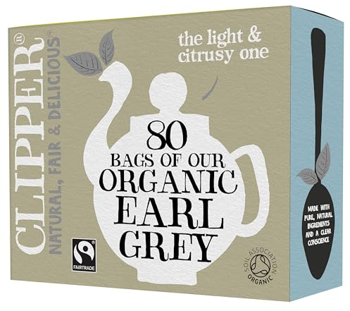 Clipper Organic Earl Grey Bags (80Bags) Fairtrade Gluten Free Organic Vegan