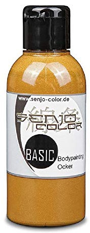 Senjo Color Basic Bodypainting I color de la cara y el cuerpo I cosméticos, dermatológicamente probado I carnaval, disfraces I 75 ml I ocre