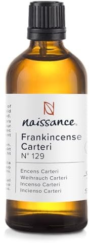 Naissance Huile Essentielle D'Encens Oliban Carterii (No. 129) - 100ml - Pure, Naturelle, Végan, Non Dilué - Pour Aromathérapie, Diffuseur, Humidificateur, Mélange Massage - Arôme Apaisant