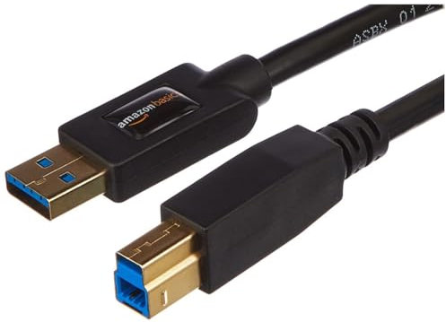 Amazon Basics 3.0 USB Type A Stecker - USB Type B Stecker Kabel, 183 cm, Schwarz